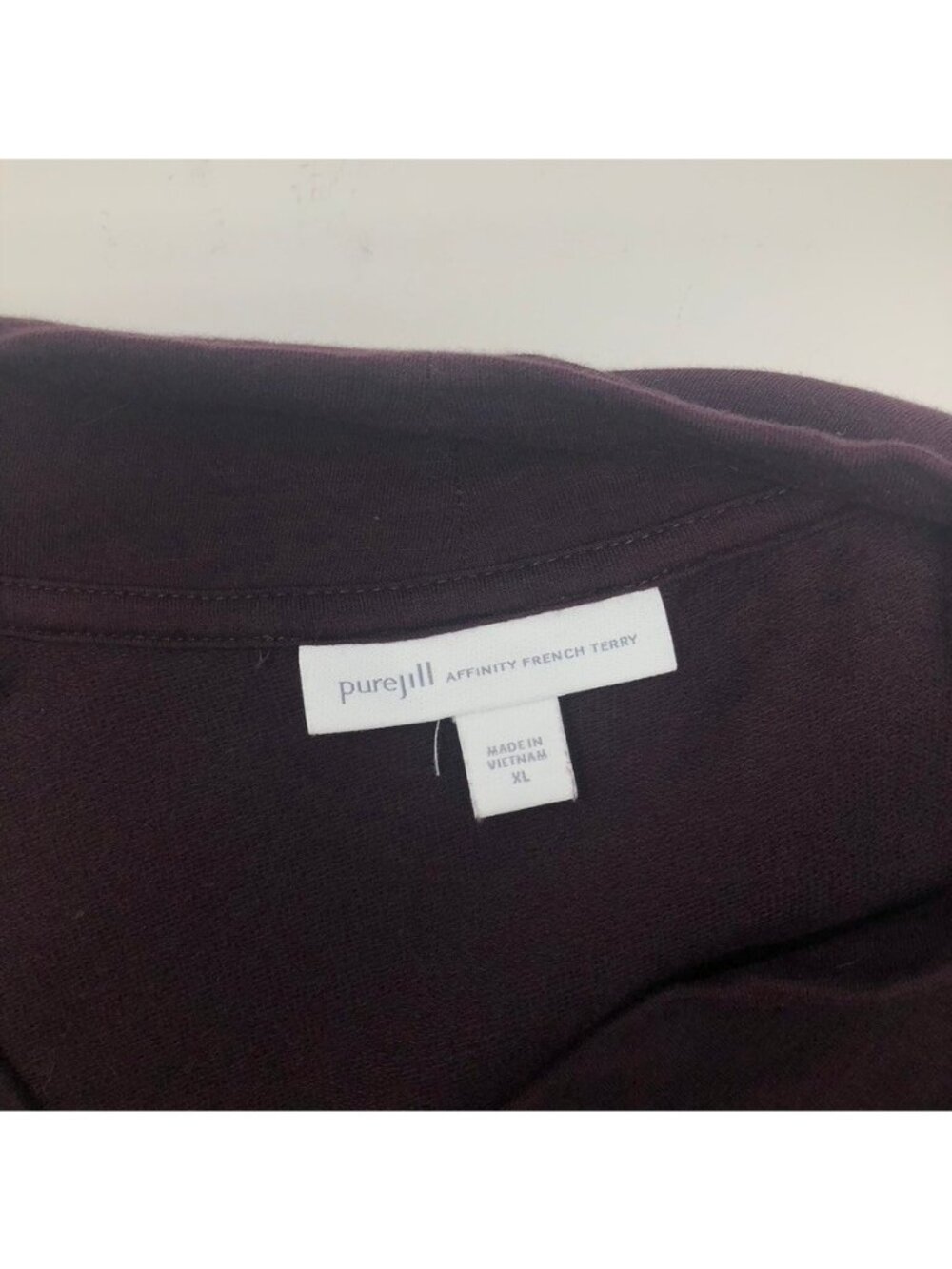 J Jill Pure Jill Affinity French Terry Pullover Top Size XL Purple - Picture 5 of 7